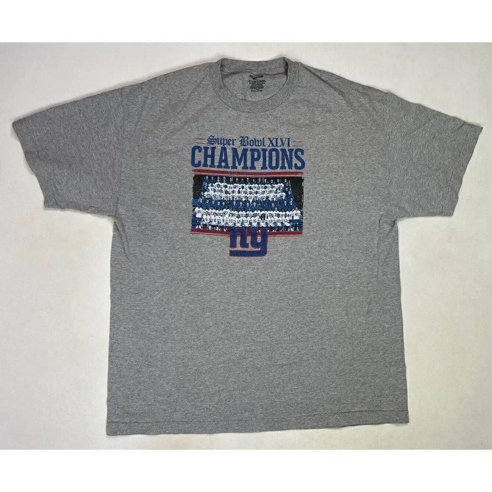Reebok New York Giants Super Bowl XLVI Champion Graphic T-shirt Men XL